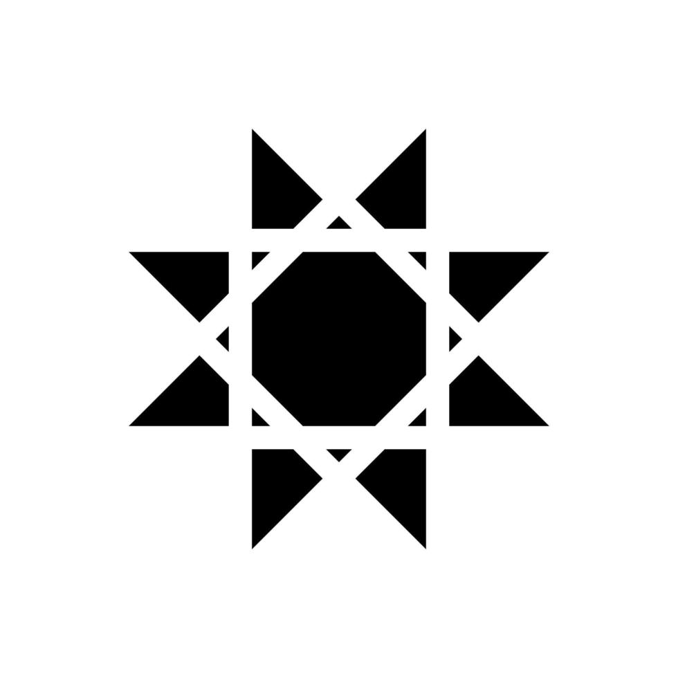 forme d'étoile à huit branches pour le logo, l'arrière-plan ou l'élément de conception graphique. illustration vectorielle vecteur