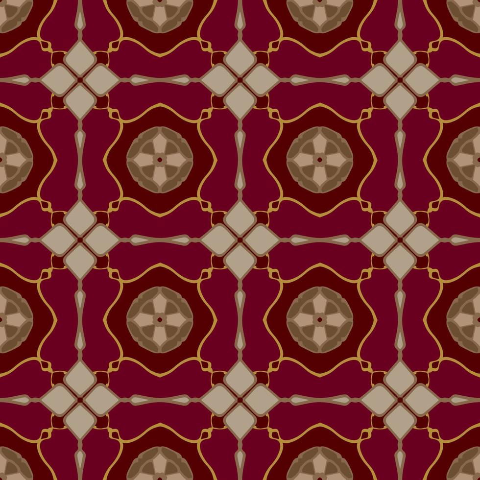 motif géométrique rouge sans couture avec forme tribale. motif conçu en style ikat, aztèque, marocain, thaïlandais, arabe de luxe. idéal pour les vêtements en tissu, la céramique, le papier peint. illustration vectorielle. vecteur