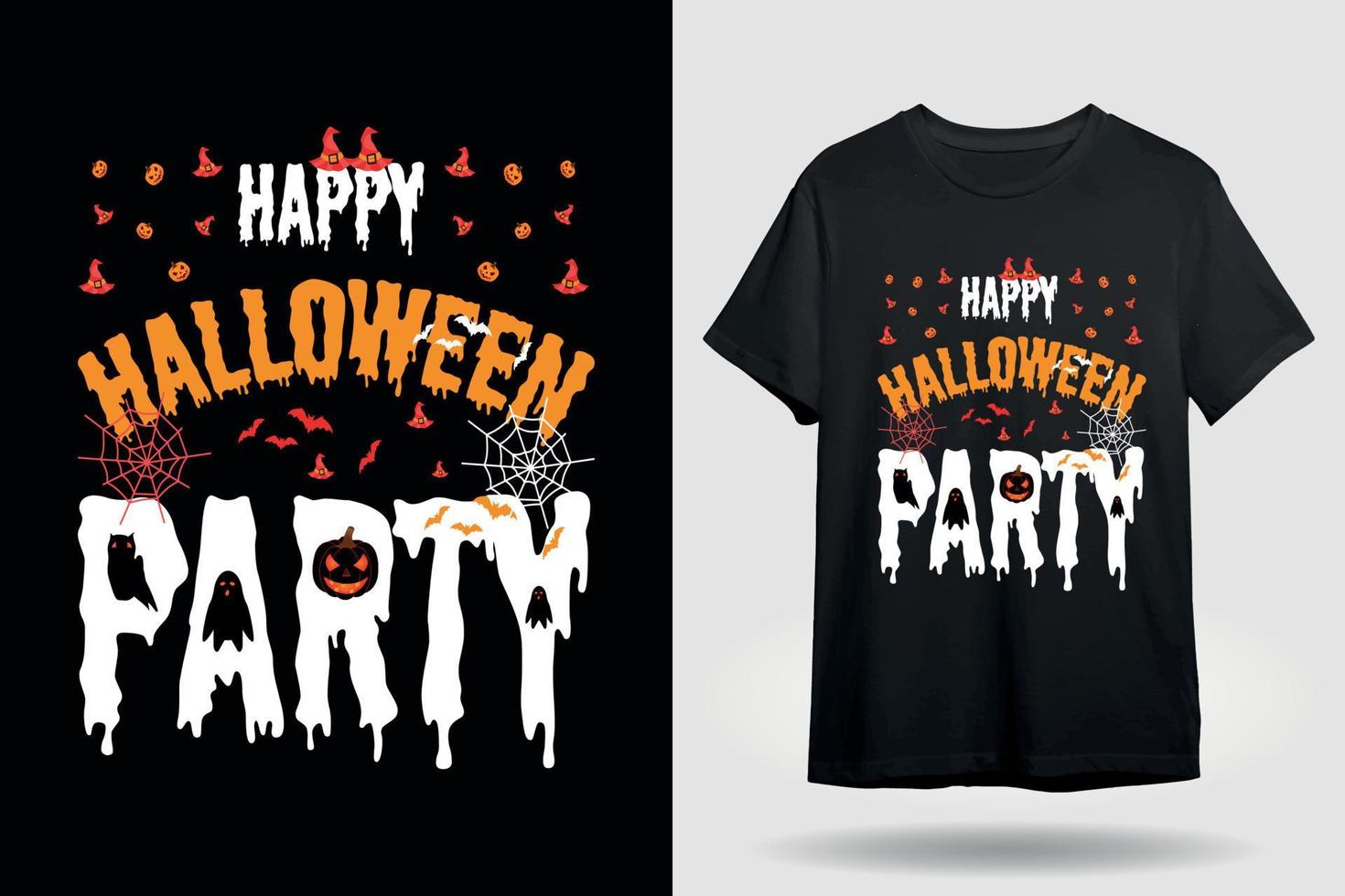 conception de t-shirt halloween pour la fête vecteur