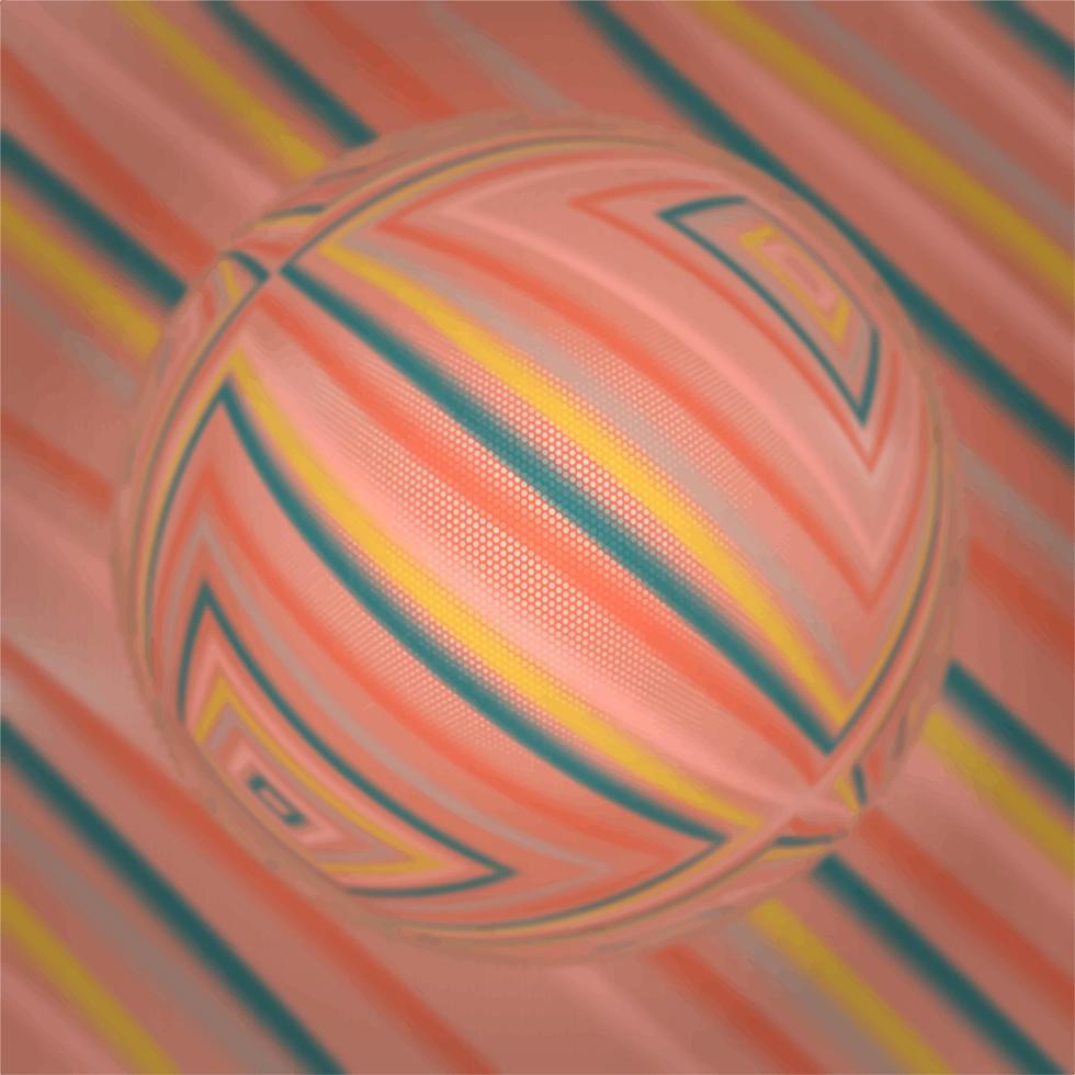 boule sphérique floue 3d colorée. illustration vectorielle vecteur