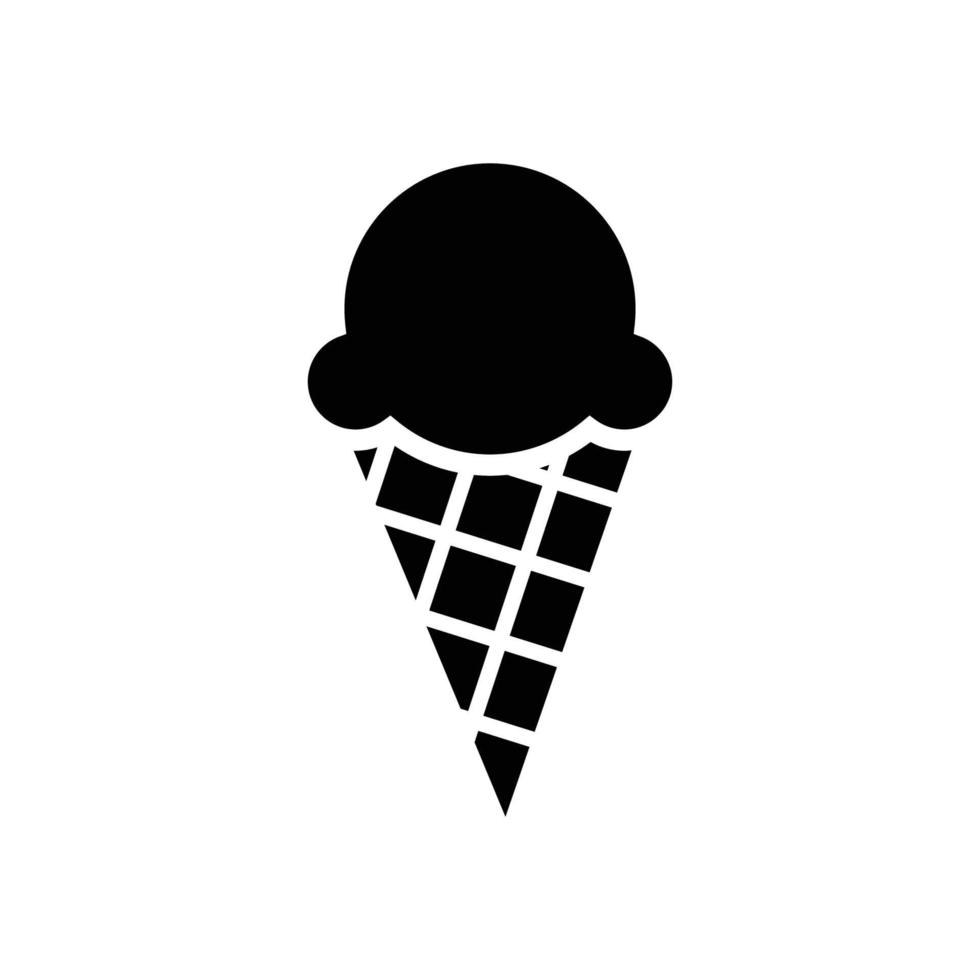 modèle de conception de vecteur d'icône de crème glacée