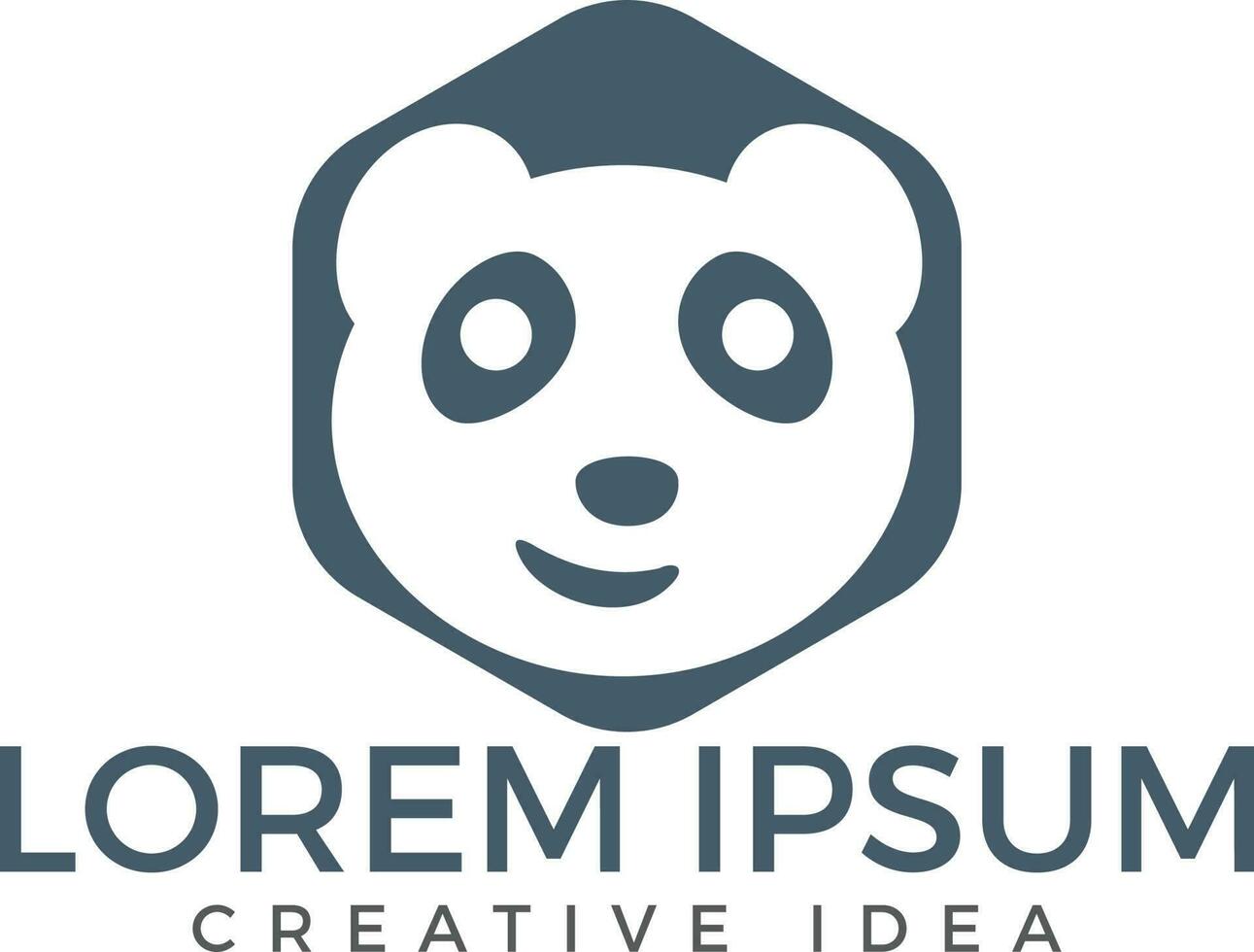 modèle vectoriel de conception de logo d'ours panda.