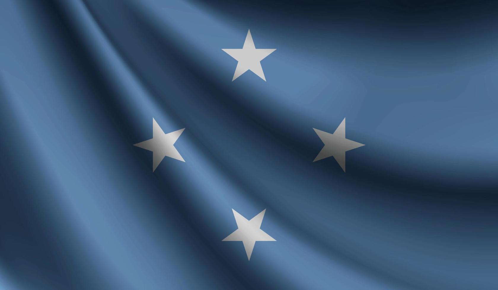 drapeau de la micronésie agitant le fond pour la conception patriotique et nationale vecteur