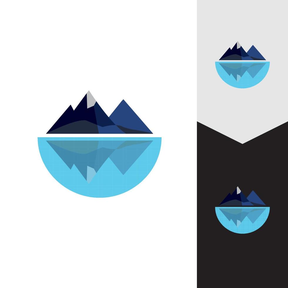 montagne icône logo modèle vector illustration design