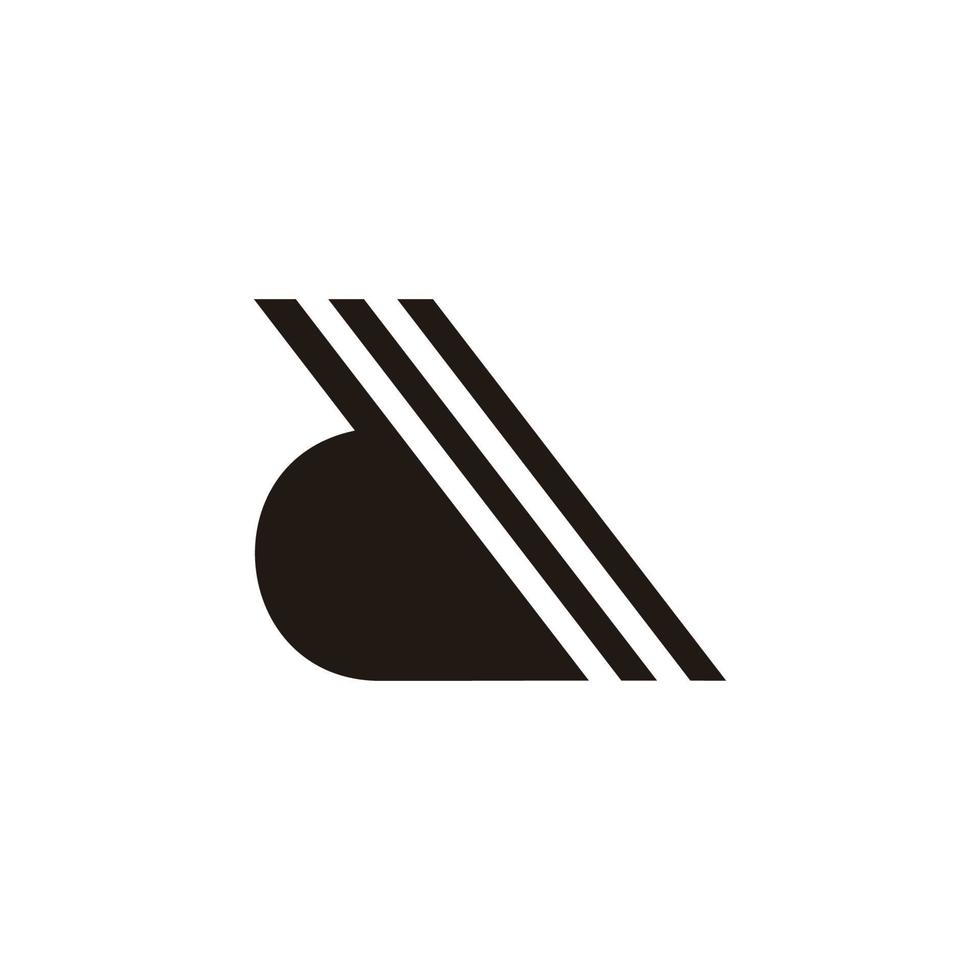 lettre d rayures design géométrique symbole logo vecteur
