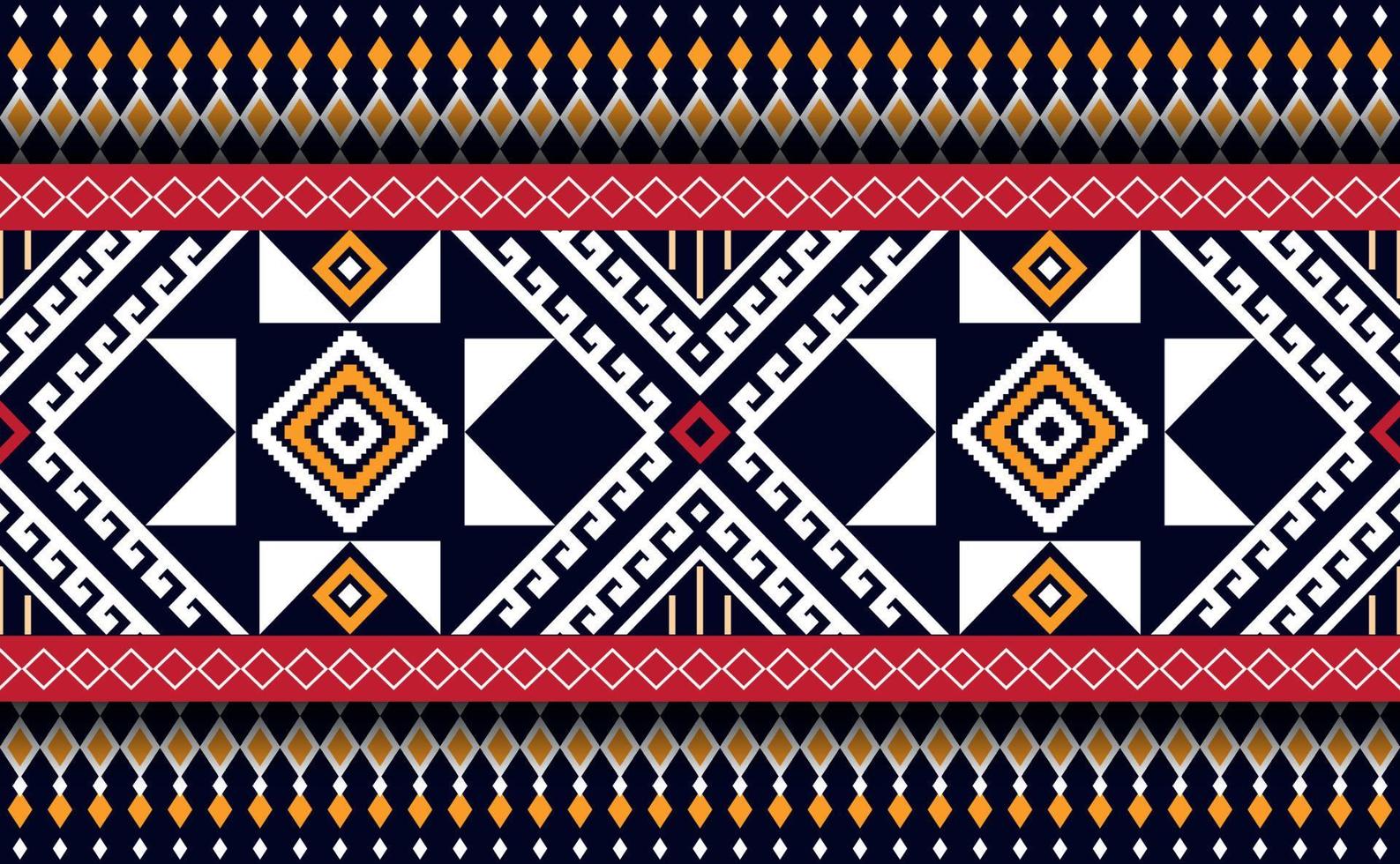 vecteur de motif de broderie, arrière-plan de batik d'artisanat ethnique géométrique, illustration rétro de motif de mode