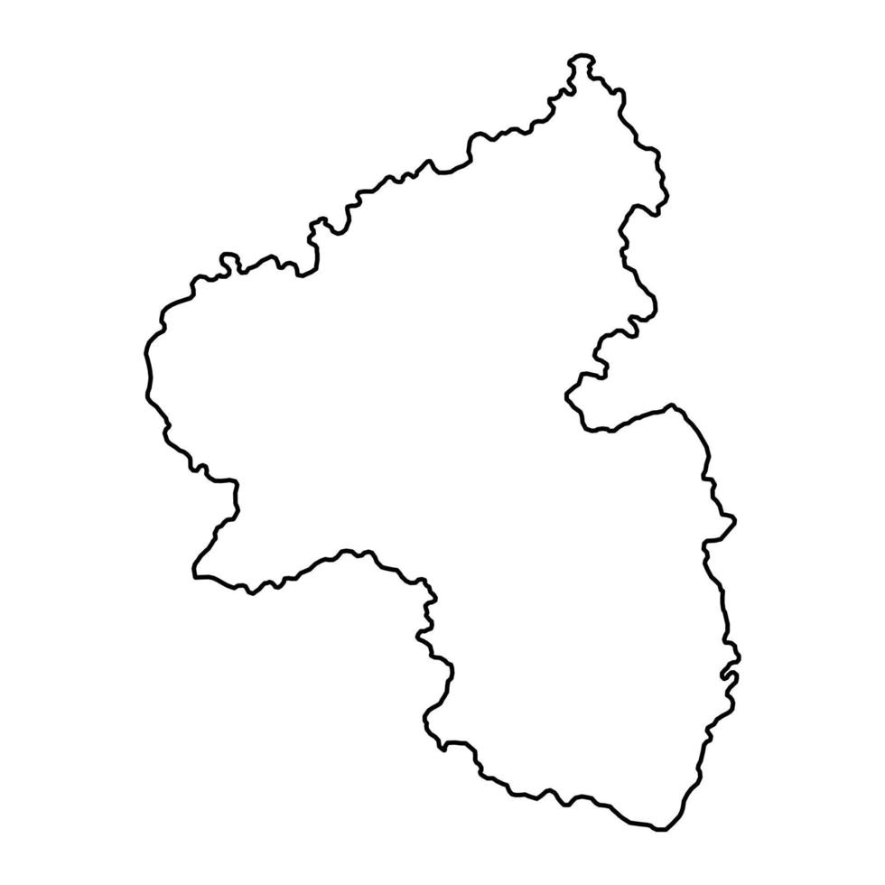 carte d'état de rhénanie-palatinat. illustration vectorielle. vecteur