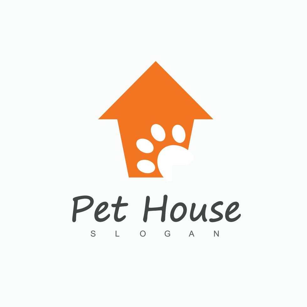 logo de maison pour animaux de compagnie pour centre pour animaux de compagnie vecteur