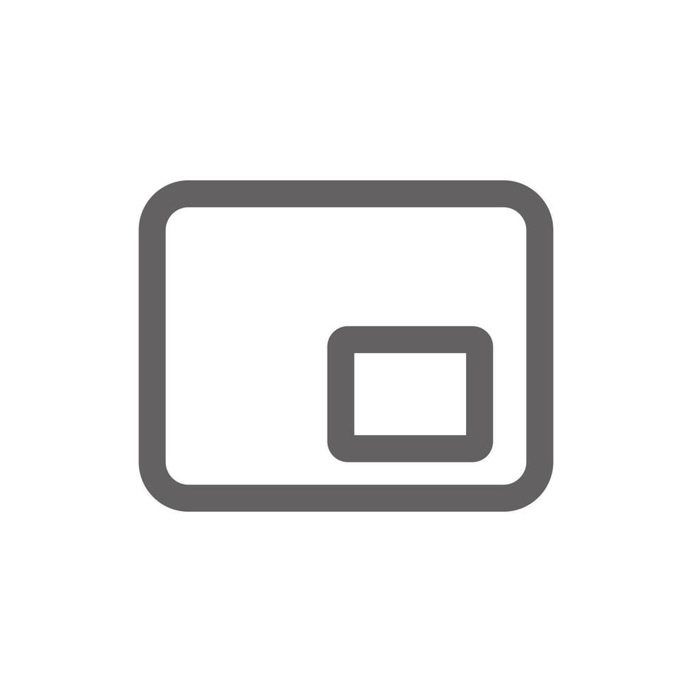 icône du mini-lecteur. parfait pour la conception Web ou les applications d'interface utilisateur. signe et symbole de vecteur