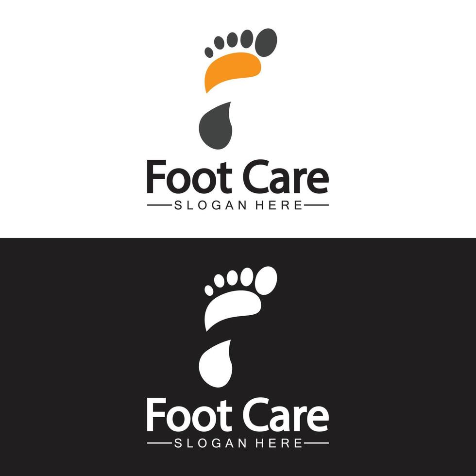 modèle de vecteur de conception de logo de pied