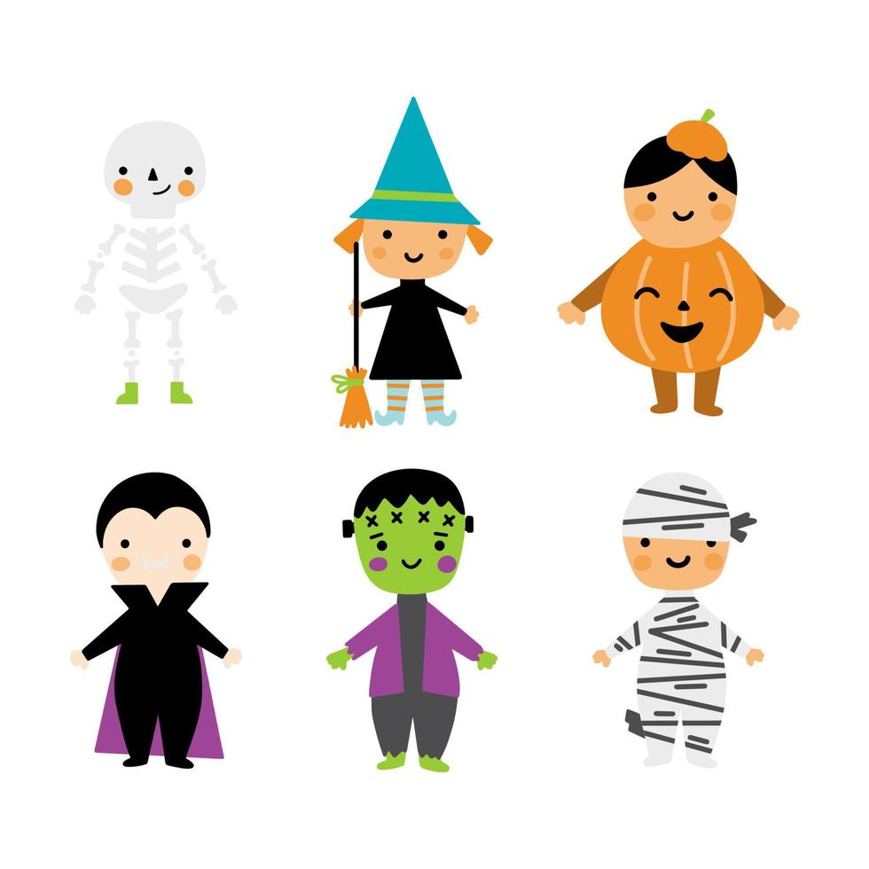 personnages d'halloween de vecteur