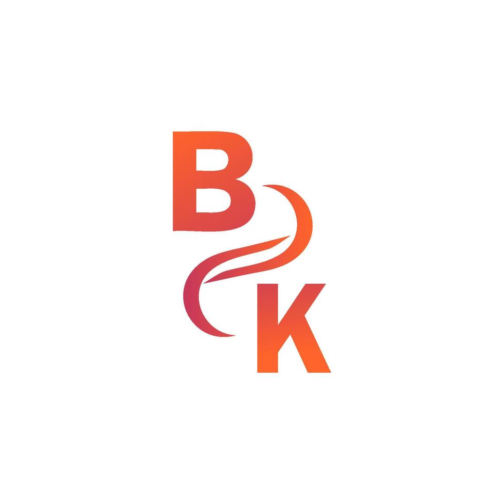 logo dégradé bk pour votre entreprise vecteur