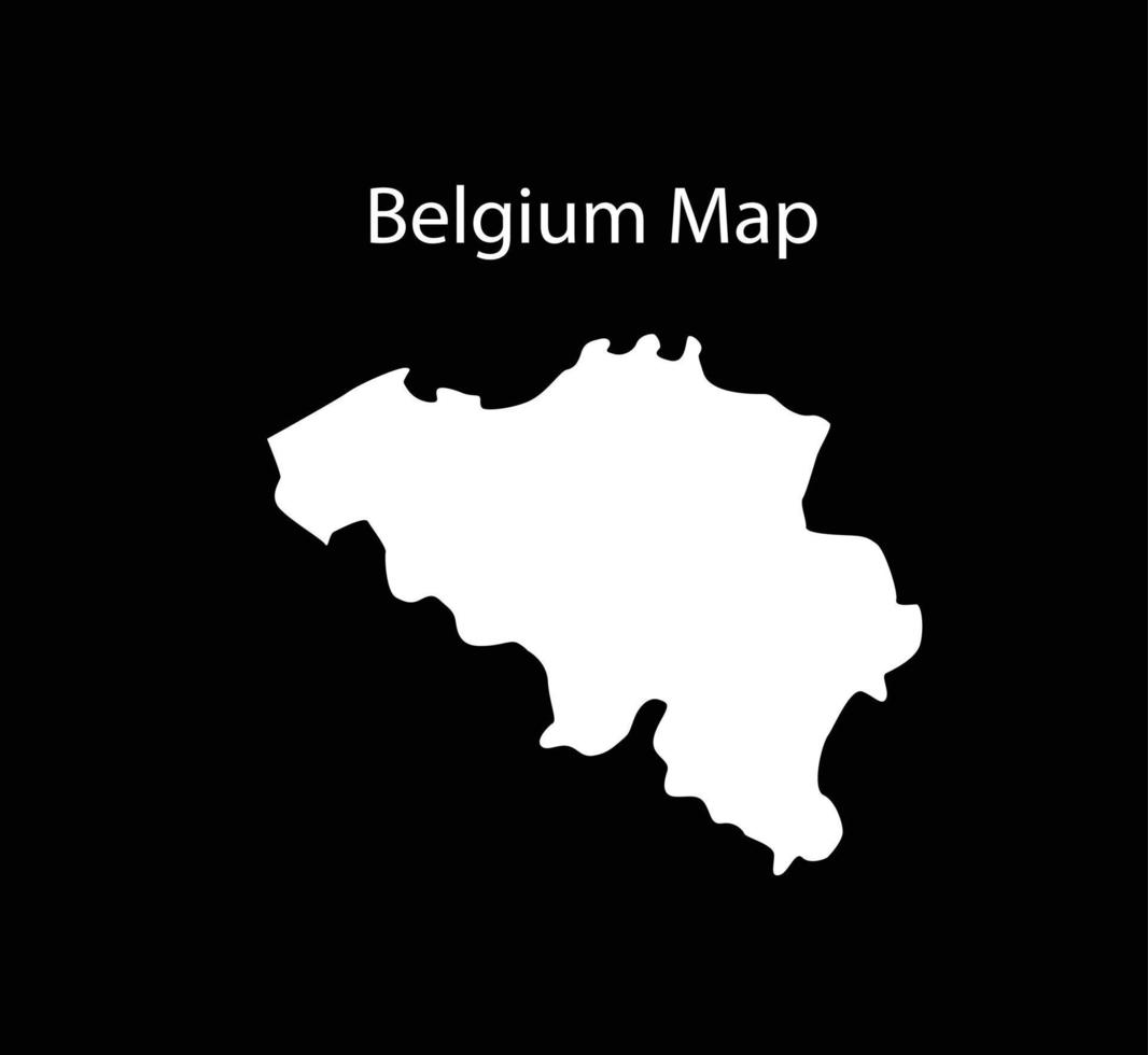 belgique carte illustration vectorielle sur fond noir vecteur