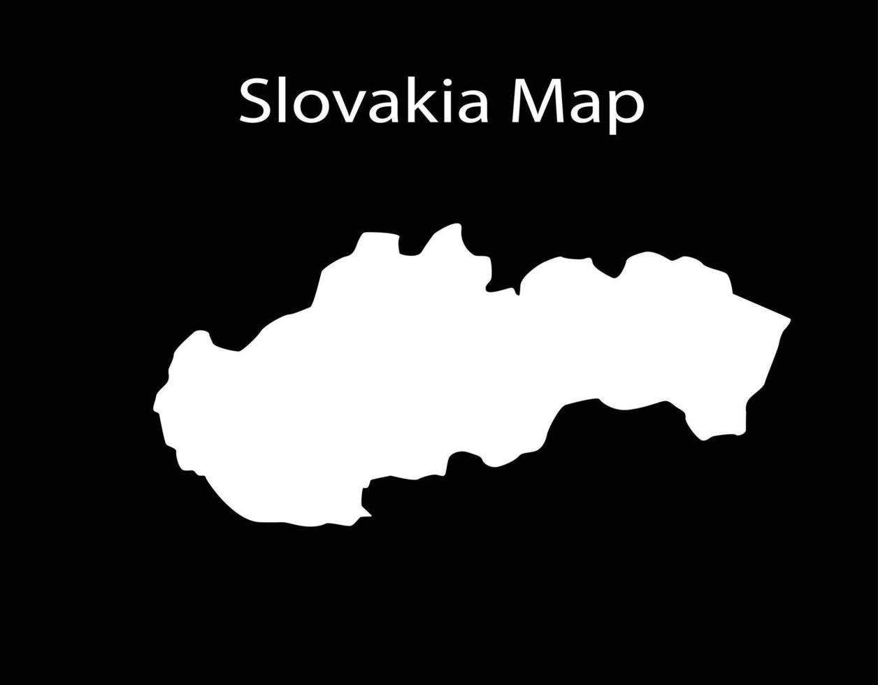 slovaquie, carte, vecteur, illustration, dans, arrière-plan noir vecteur