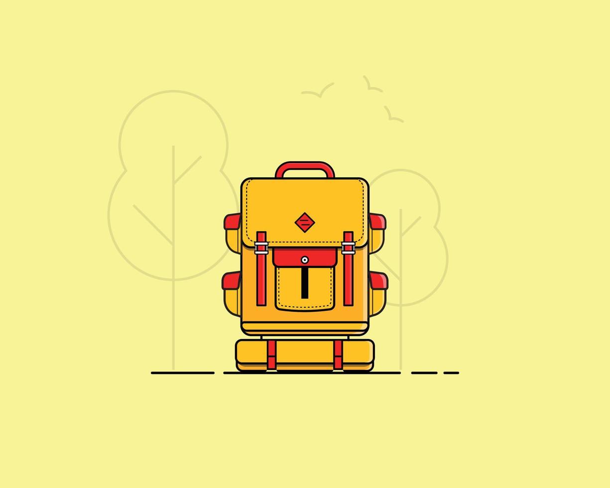 illustration de sac à dos de camping vecteur