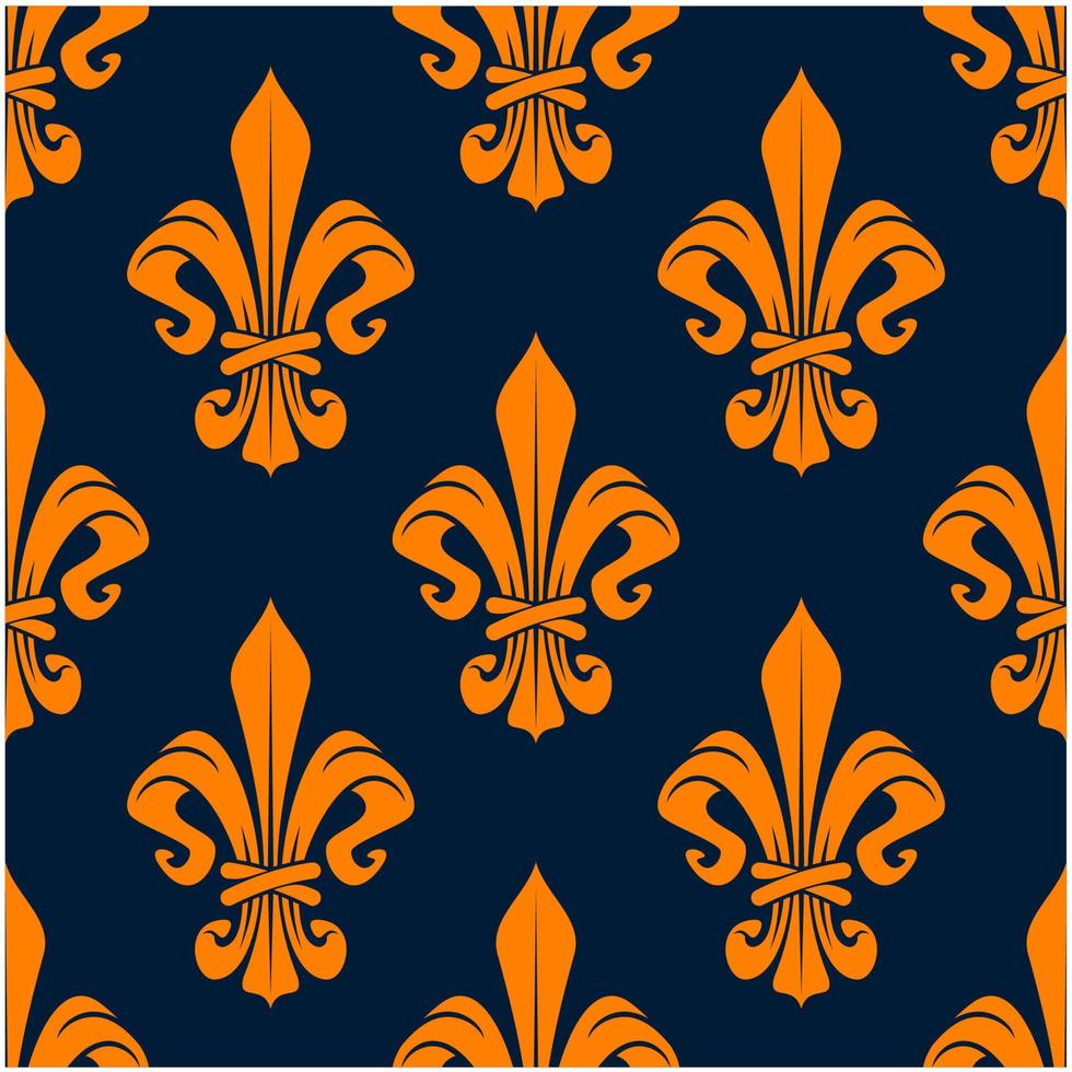 modèle sans couture français royal orange vecteur