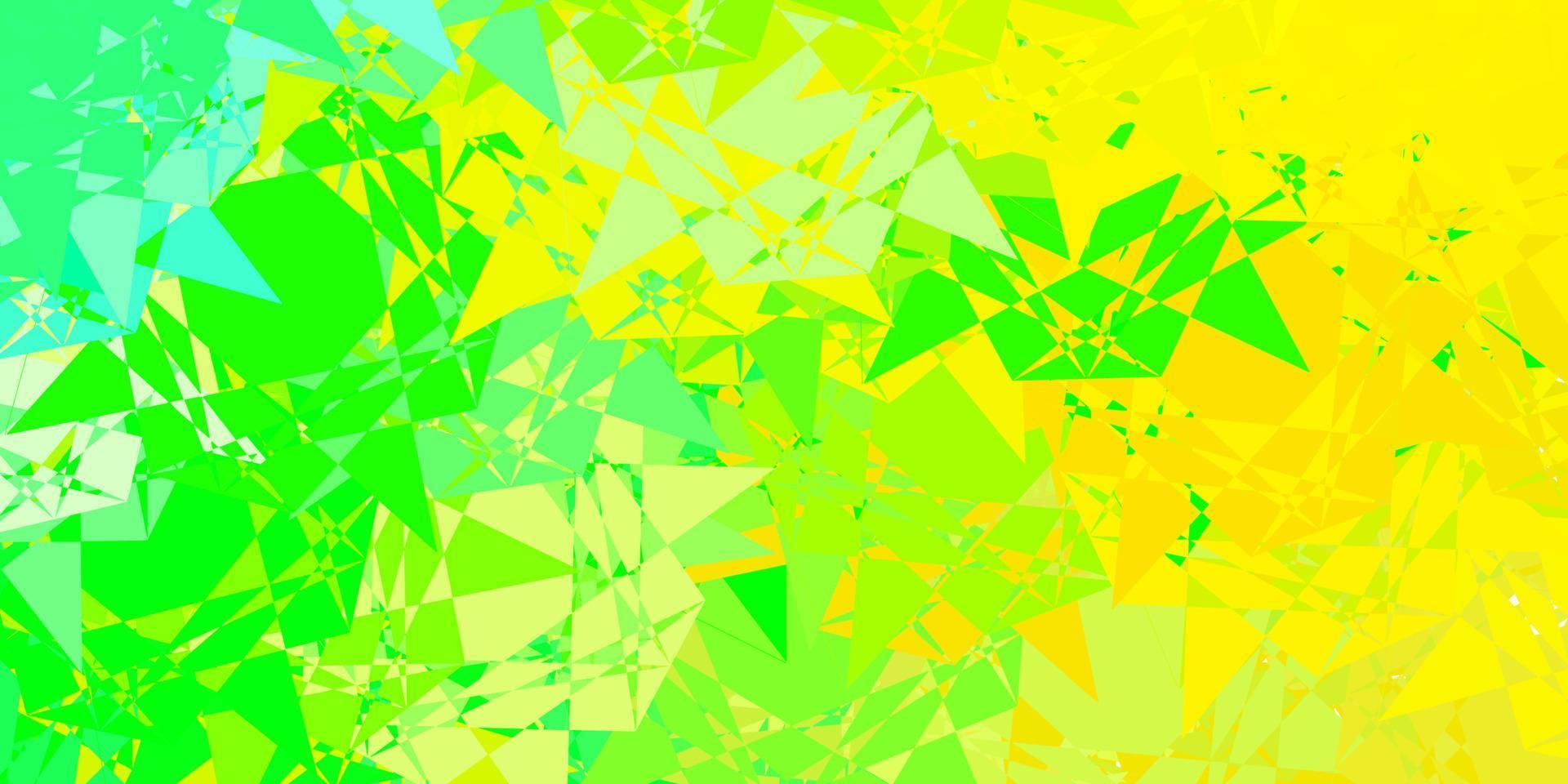 modèle vectoriel vert clair, jaune avec des formes polygonales.