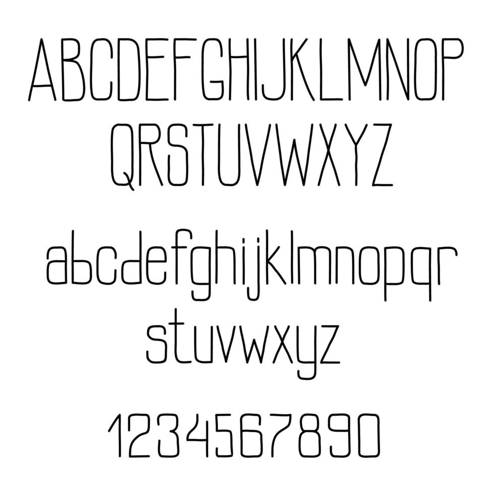 alphabet rétro avec des lettres minuscules vecteur