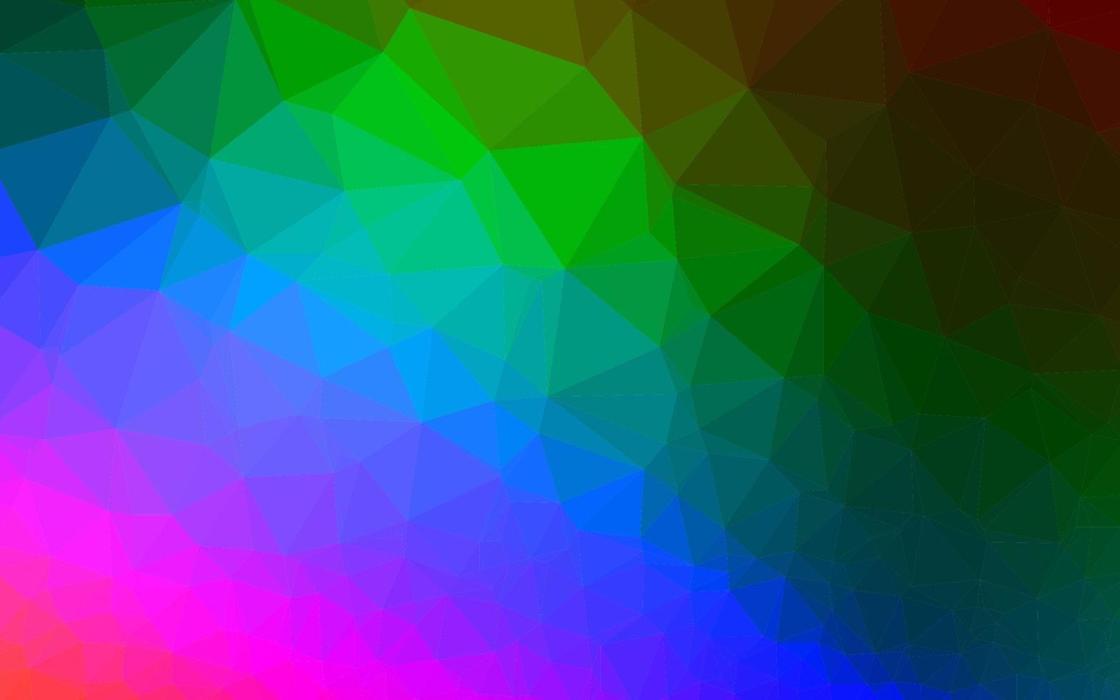 modèle de mosaïque triangulaire multicolore foncé, arc-en-ciel. vecteur