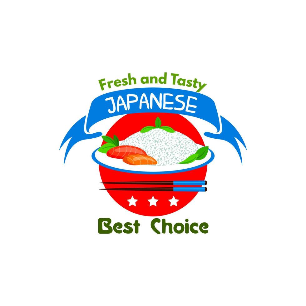 nourriture japonaise. frais et savoureux. icône de restaurant vecteur