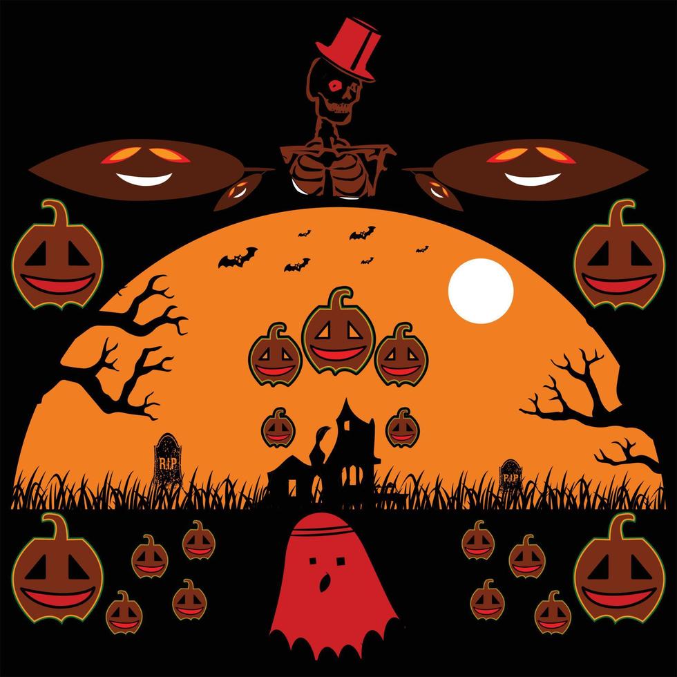 conception de vecteur de t-shirt halloween