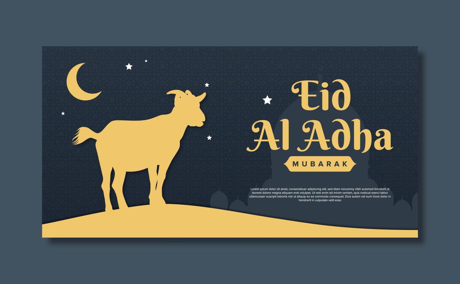 fond eid al adha mubarak vecteur