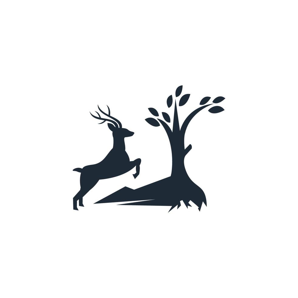 illustration vectorielle du logo géométrique de cerf vecteur