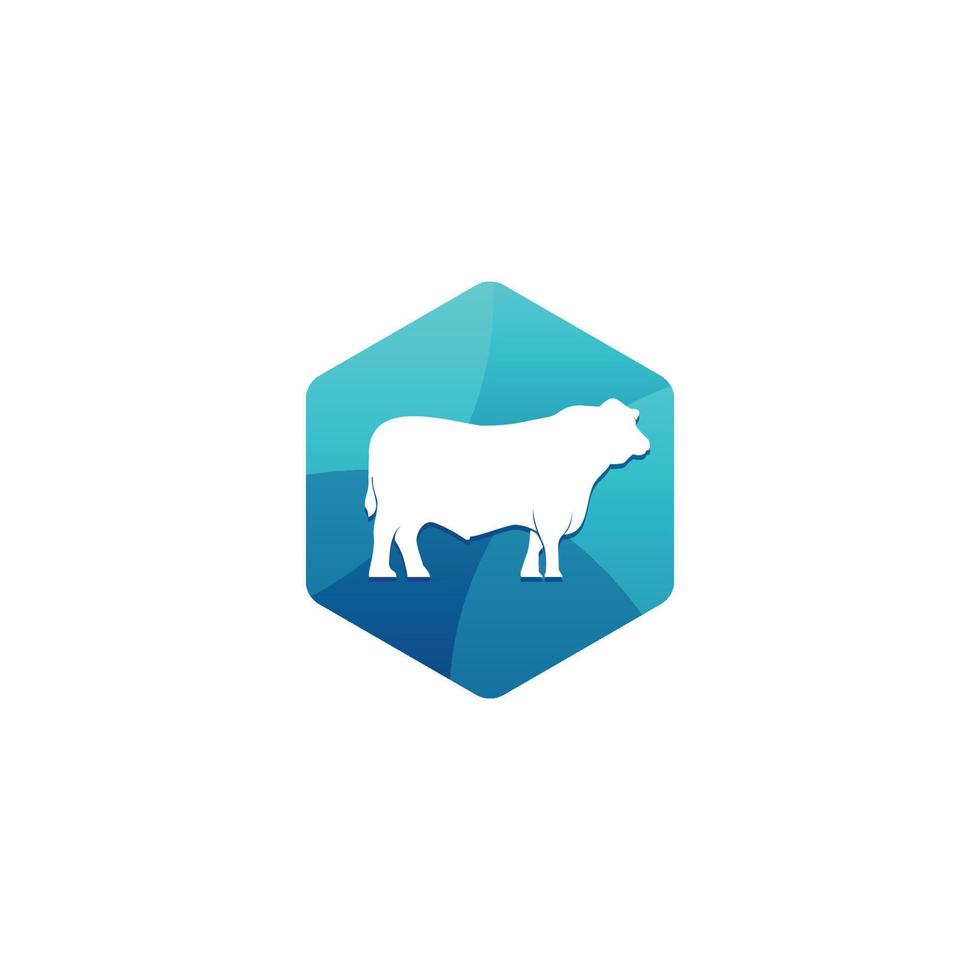 icône de vache dessins colorés vecteur