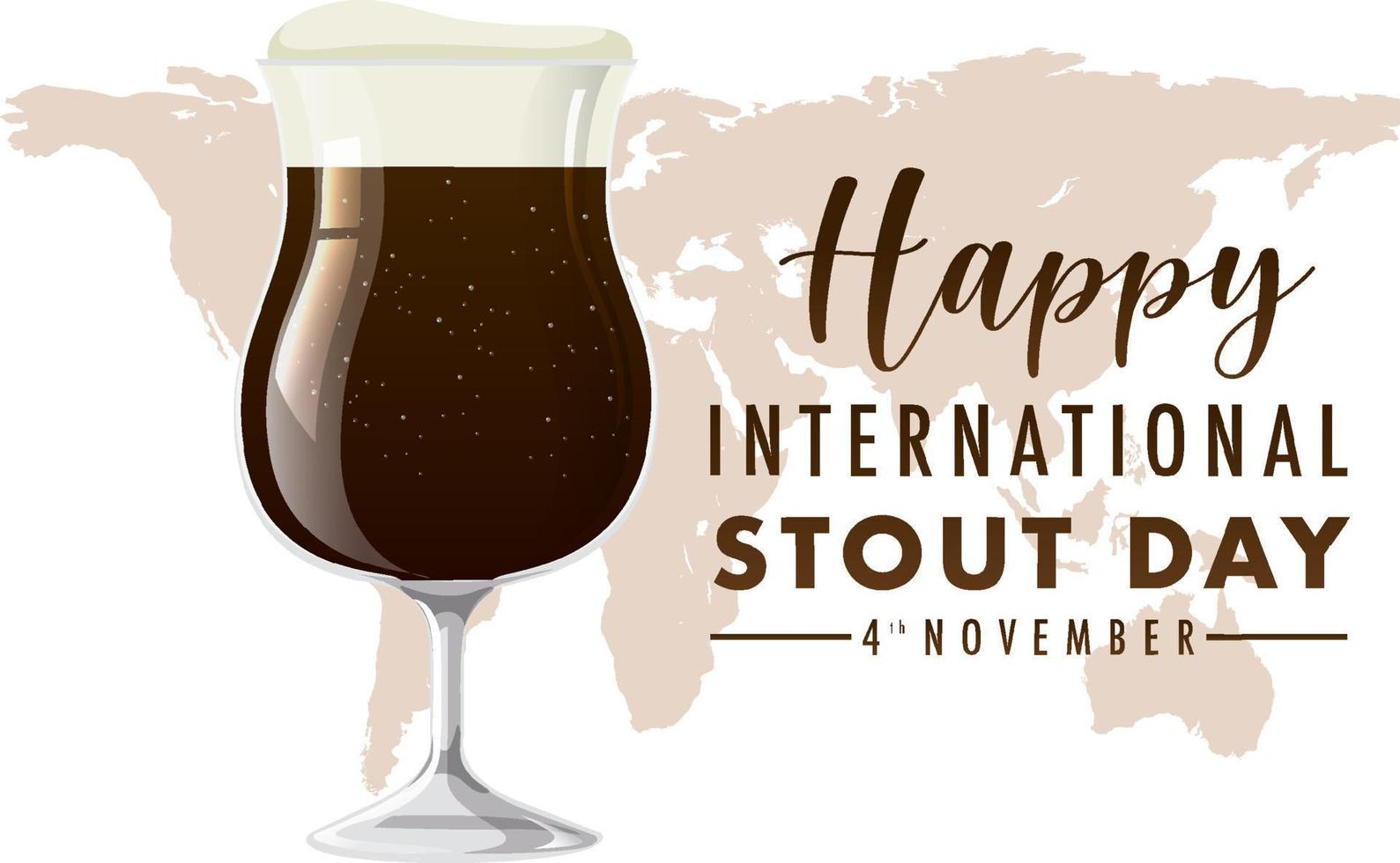 conception de bannière de la journée internationale des stouts vecteur