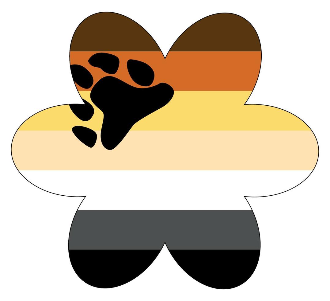 drapeau de la fierté de l'ours gay au format vectoriel. vecteur