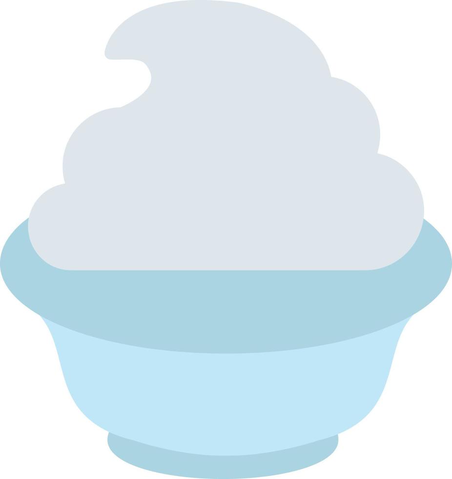 icône plate de yaourt vecteur