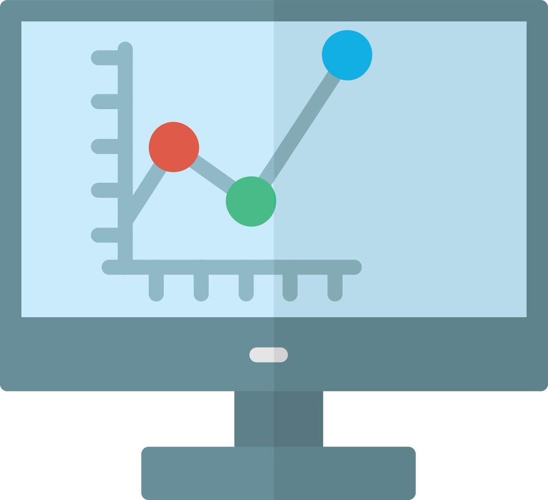 icône plate analytique vecteur
