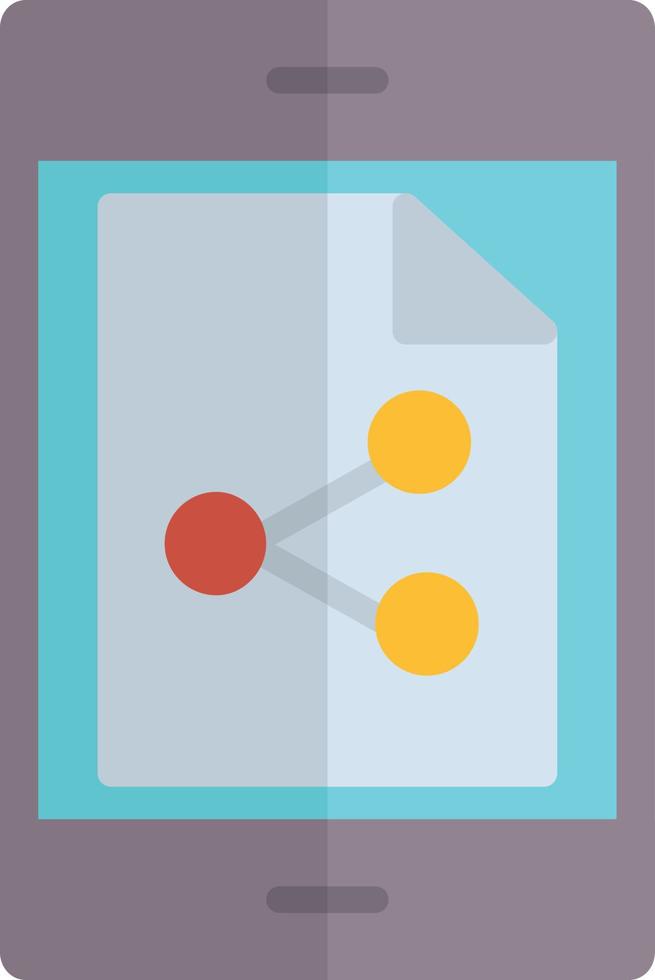 icône plate de partage de fichiers vecteur