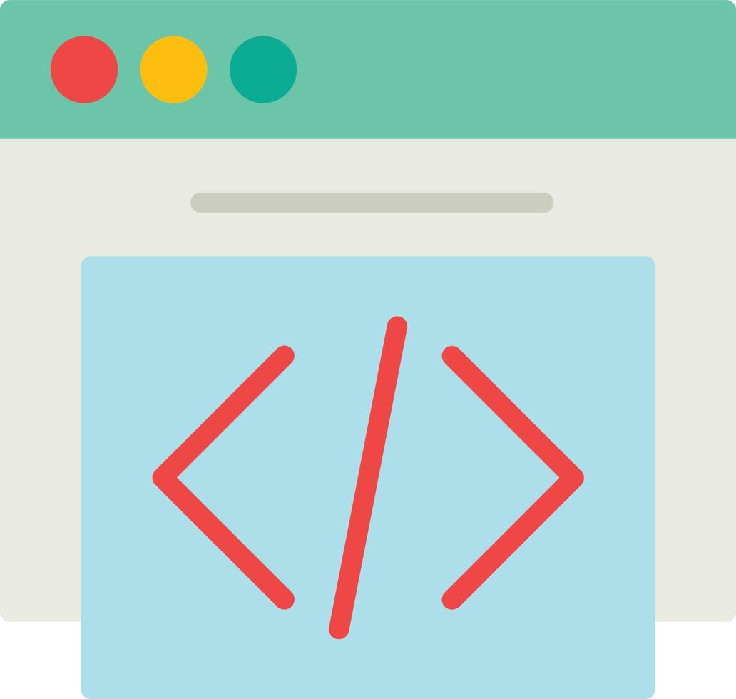 icône plate de code vecteur