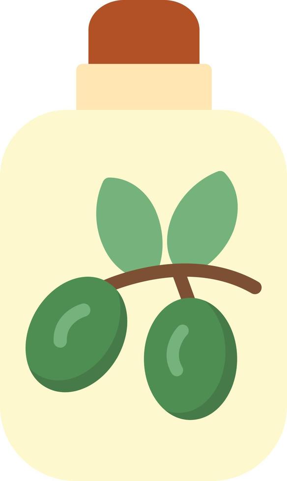 icône plate d'huile d'olive vecteur