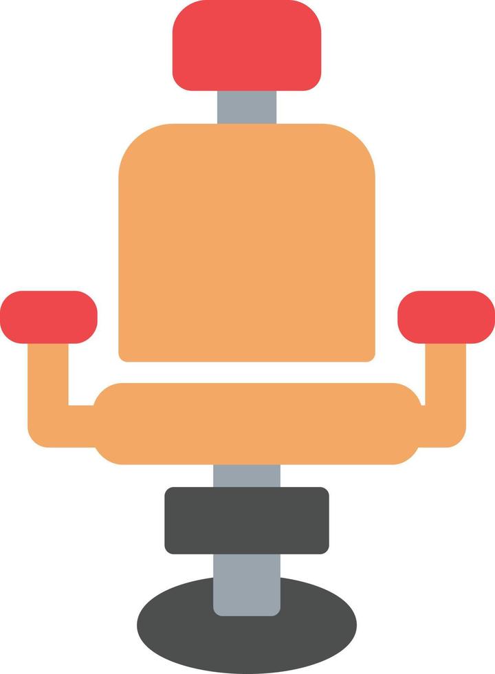 icône plate de chaise de coiffeur vecteur