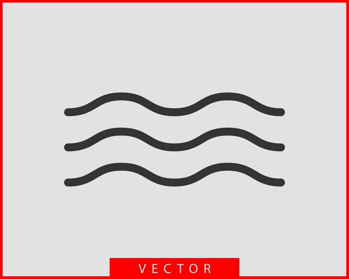 conception de vecteur de vagues. icône de vague d'eau. lignes ondulées isolées.