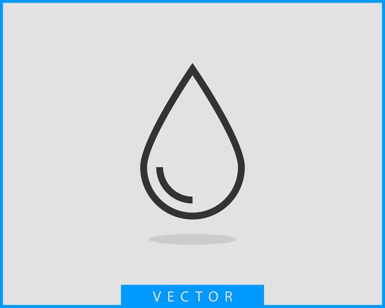 goutte d'eau icône vecteur élément de conception isolé