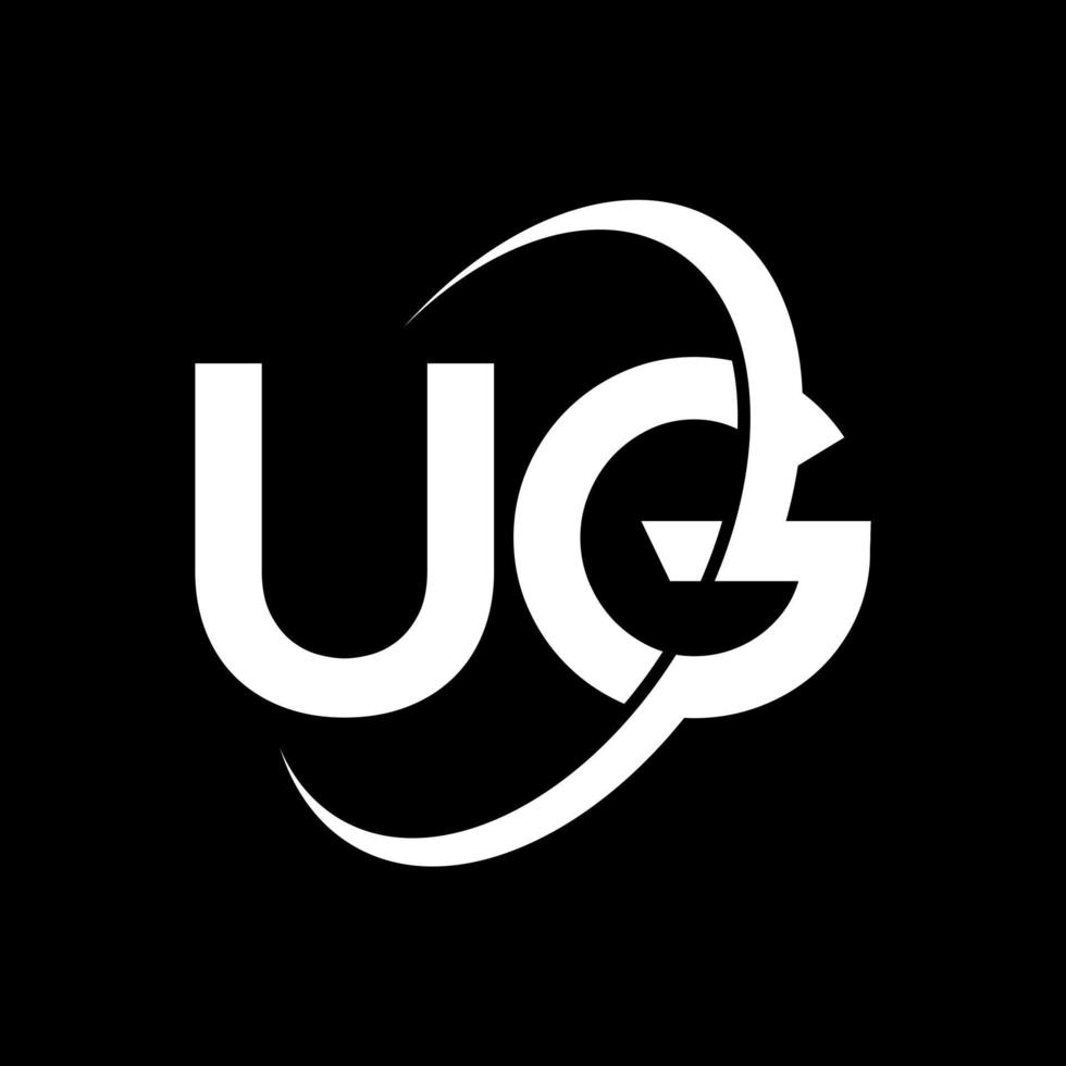 création de logo de lettre ug. lettres initiales icône du logo ug. lettre abstraite ug modèle de conception de logo minimal. vecteur de conception de lettre ug avec des couleurs noires. ug logo.