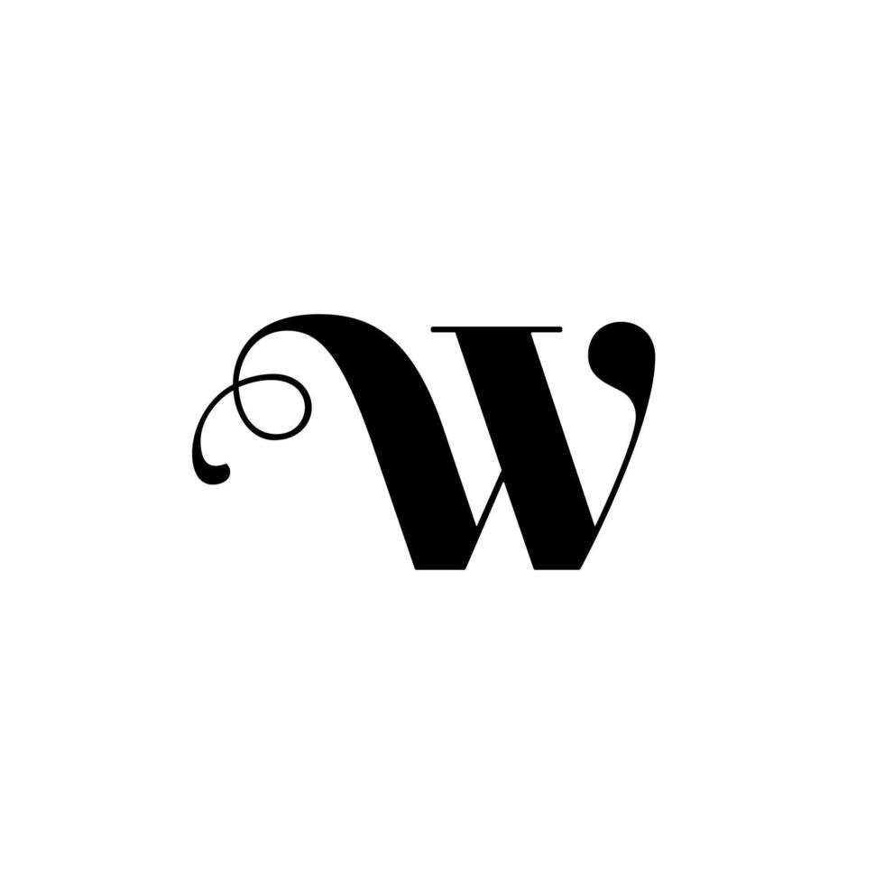 création de logo de lettre w pour la société de mode et de beauté et de spa. icône de vecteur de lettre w. w logo