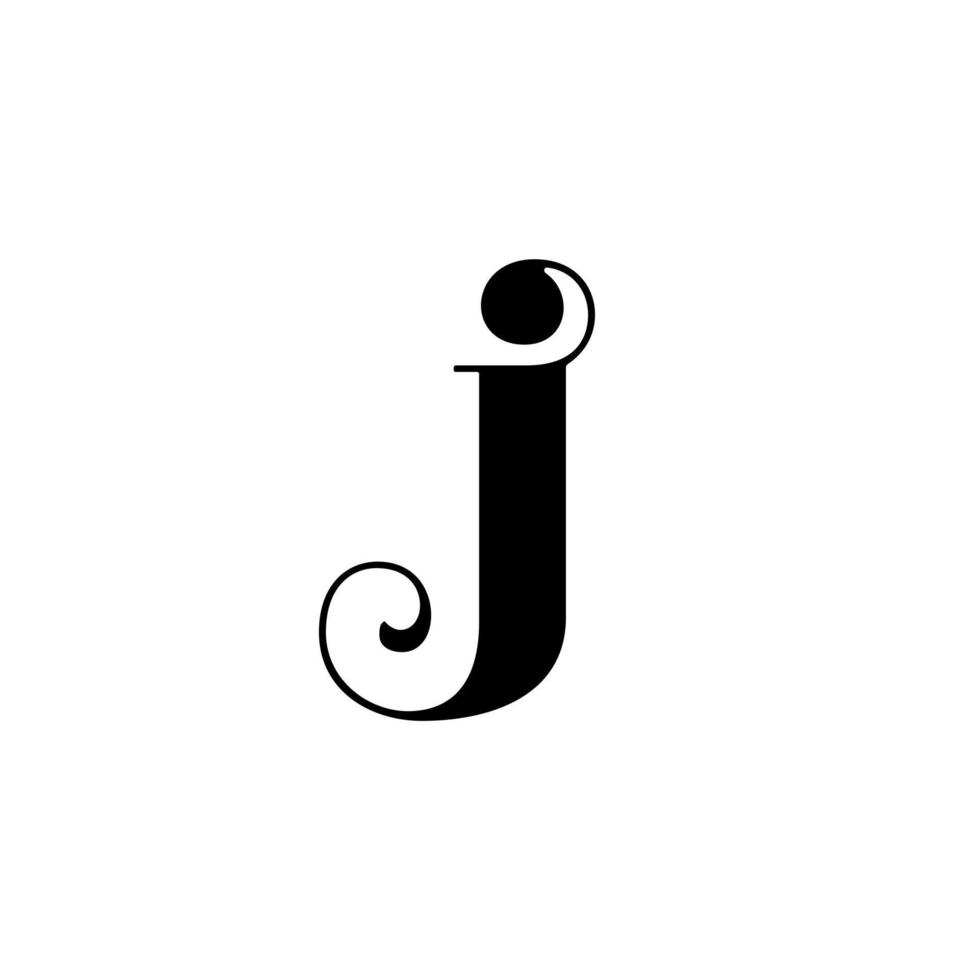 création de logo de lettre j pour la société de mode et de beauté et de spa. icône de vecteur de lettre j. j-logo