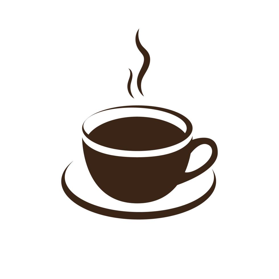 icône de tasse de café sur fond blanc. illustration vectorielle vecteur