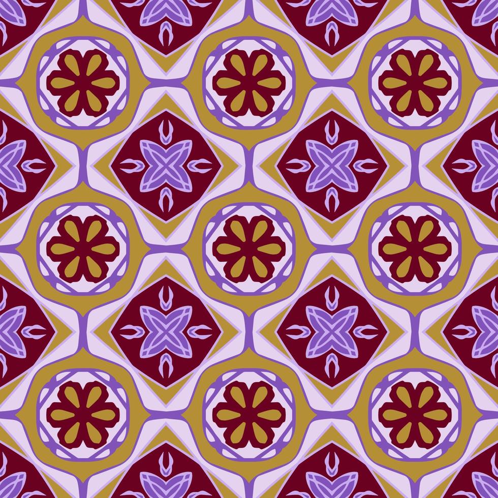 modèle sans couture coloré avec forme tribale. conçu en ikat, boho, aztèque, folk, motif, style arabe de luxe. idéal pour les vêtements en tissu, la céramique, le papier peint. illustration vectorielle vecteur