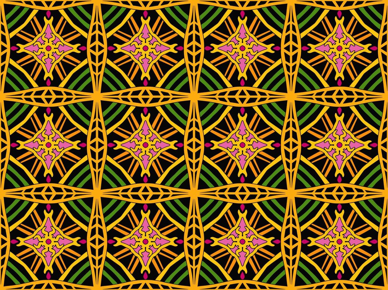 élégant motif géométrique sans couture avec forme tribale. conçu en ikat, boho, aztèque, folk, motif, style arabe de luxe. idéal pour les vêtements en tissu, la céramique, le papier peint. illustration vectorielle vecteur