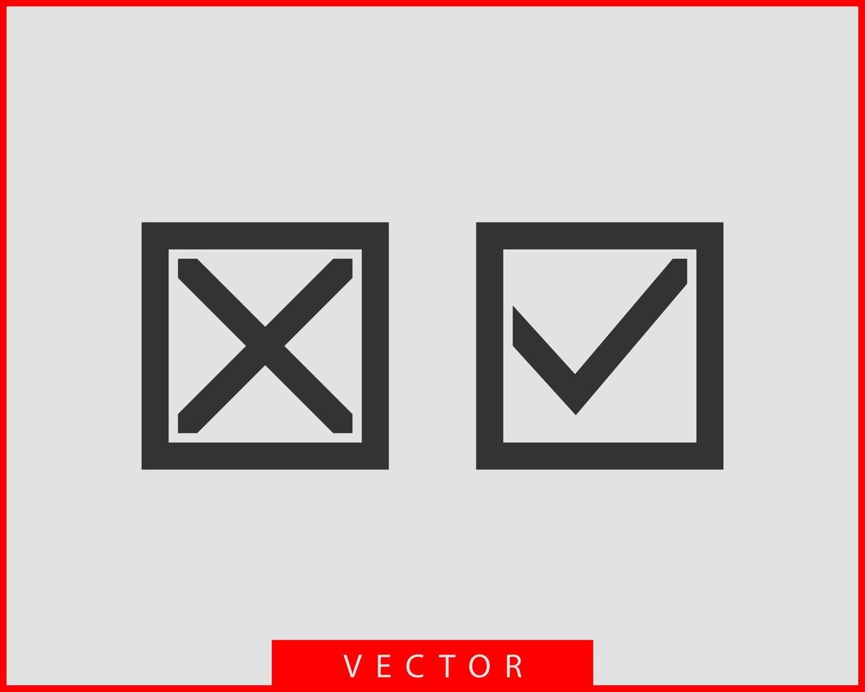 élément de conception de symbole de vecteur d'icône de coche.