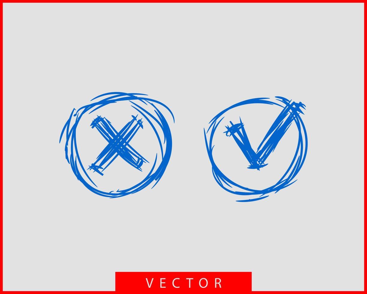 élément de conception de symbole de vecteur d'icône de coche.