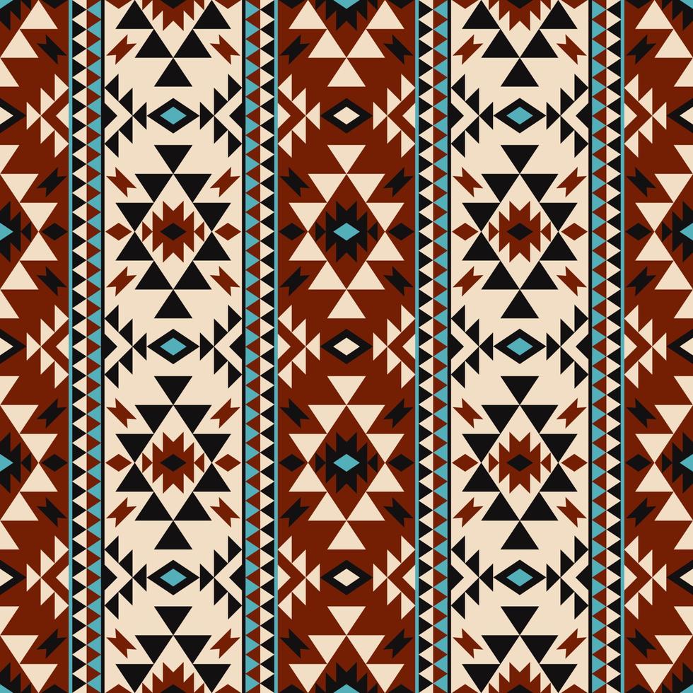 motif de rayures géométriques ethniques. rayures géométriques ethniques aztèques fond de motif sans couture de couleur vintage. utiliser pour le tissu, le textile, les éléments de décoration intérieure ethnique, le rembourrage, l'emballage. vecteur