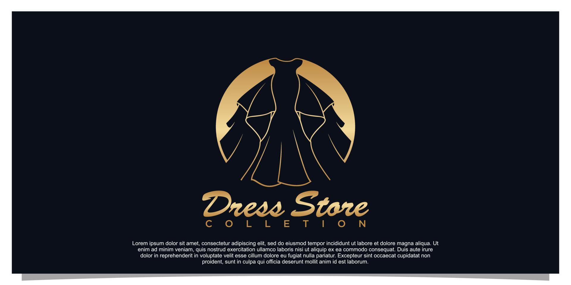 abstrait beauté femmes robe mode logo design illustration prime vecteur partie 1