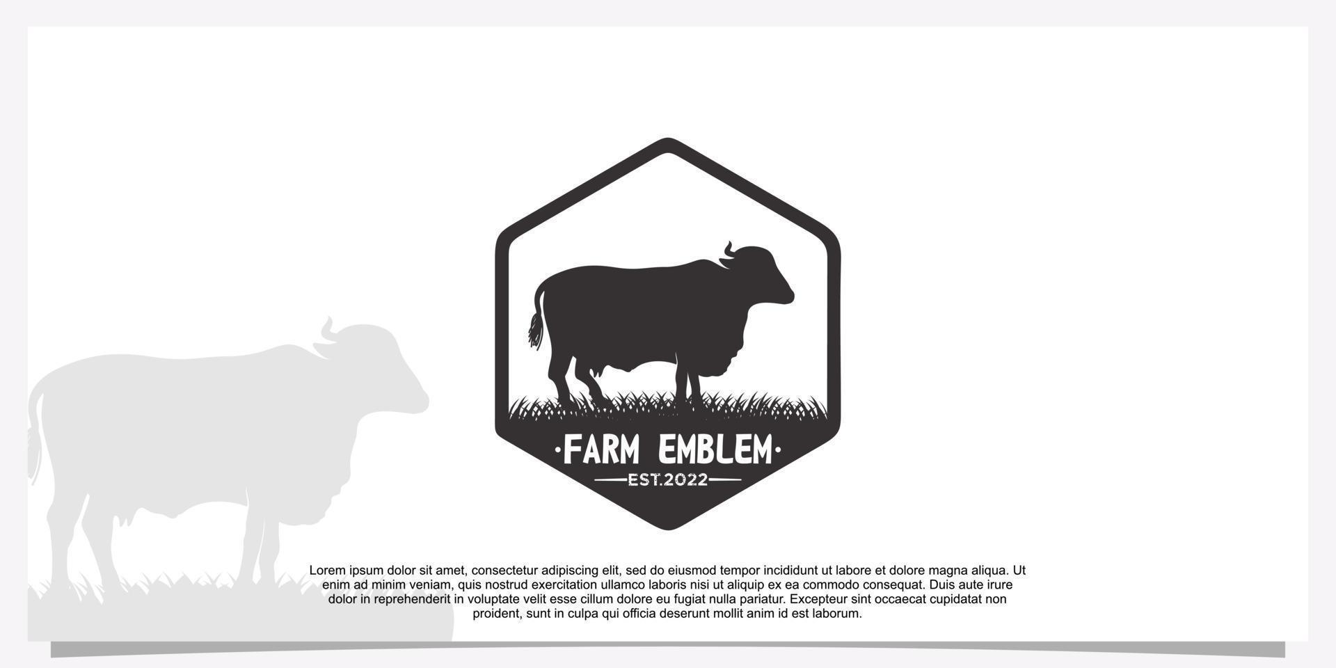 vache éleveur logo boeuf vecteur premium partie 2