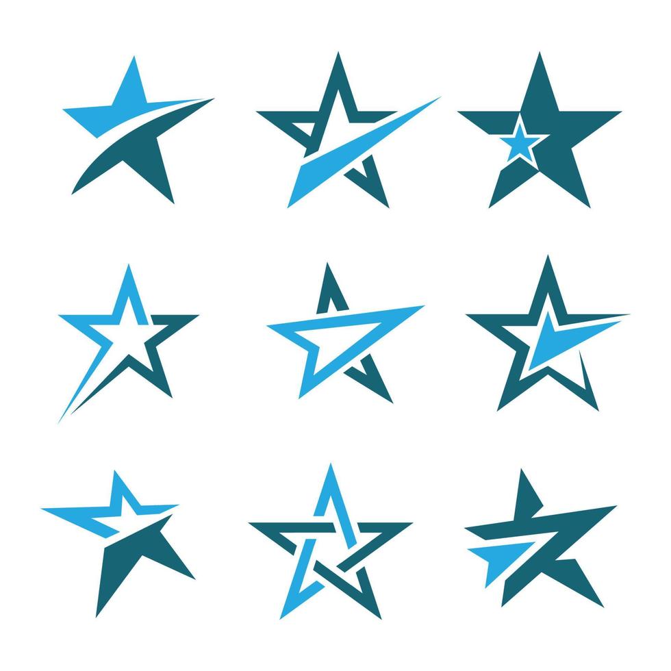 ensemble de logo étoile vecteur